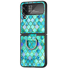Custodia Plastica Rigida Cover Opaca P06 per Samsung Galaxy Z Flip4 5G Verde
