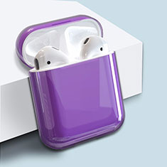 Custodia Plastica Rigida Cover Opaca per AirPods Custodia di Ricarica per Apple AirPods Viola