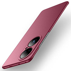 Custodia Plastica Rigida Cover Opaca per Huawei P50 Pro Rosso