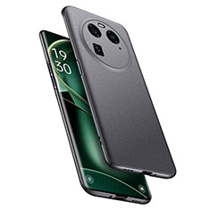 Custodia Plastica Rigida Cover Opaca per Oppo Find X6 5G Grigio Scuro