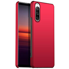 Custodia Plastica Rigida Cover Opaca per Sony Xperia 10 III SO-52B Rosso