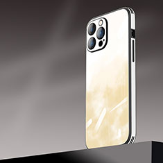 Custodia Plastica Rigida Cover Opaca Sfumato AT1 per Apple iPhone 14 Pro Oro