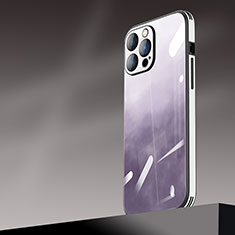 Custodia Plastica Rigida Cover Opaca Sfumato AT1 per Apple iPhone 15 Pro Viola
