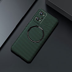 Custodia Plastica Rigida Cover Opaca Spigato con Mag-Safe Magnetic per Realme Q5 Pro 5G Verde