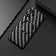 Custodia Plastica Rigida Cover Opaca Spigato con Mag-Safe Magnetic per Xiaomi Redmi Note 12 Turbo 5G Nero