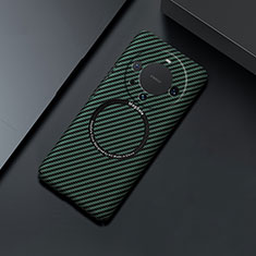 Custodia Plastica Rigida Cover Opaca Spigato con Mag-Safe Magnetic T01 per Huawei Mate 60 Pro+ Plus Verde