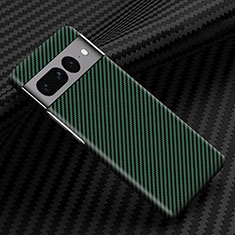 Custodia Plastica Rigida Cover Opaca Spigato per Google Pixel 7 Pro 5G Verde