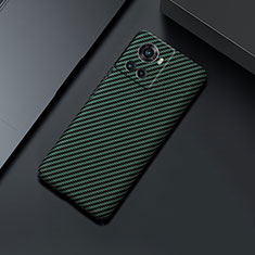 Custodia Plastica Rigida Cover Opaca Spigato per OnePlus 10R 5G Verde