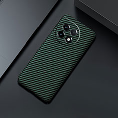 Custodia Plastica Rigida Cover Opaca Spigato per OnePlus 11R 5G Verde