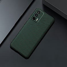 Custodia Plastica Rigida Cover Opaca Spigato per Realme GT 5G Verde