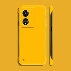 Custodia Plastica Rigida Cover Opaca YK2 per Oppo A1 5G Giallo