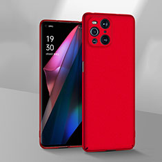 Custodia Plastica Rigida Cover Opaca YK3 per Oppo Find X3 5G Rosso