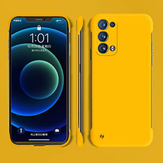 Custodia Plastica Rigida Cover Opaca YK4 per Oppo Reno6 Pro+ Plus 5G Giallo