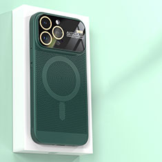 Custodia Plastica Rigida Cover Perforato con Mag-Safe Magnetic JS1 per Apple iPhone 14 Pro Verde
