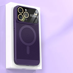 Custodia Plastica Rigida Cover Perforato con Mag-Safe Magnetic JS1 per Apple iPhone 14 Pro Viola