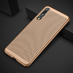 Custodia Plastica Rigida Cover Perforato M01 per Huawei P20 Pro Oro