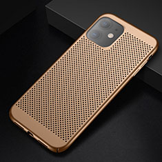 Custodia Plastica Rigida Cover Perforato per Apple iPhone 11 Oro