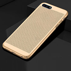 Custodia Plastica Rigida Cover Perforato per Huawei Enjoy 8e Oro