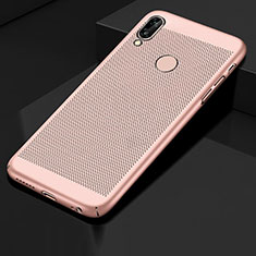 Custodia Plastica Rigida Cover Perforato per Huawei Honor 10 Lite Oro Rosa