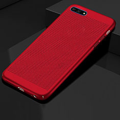 Custodia Plastica Rigida Cover Perforato per Huawei Honor 7A Rosso