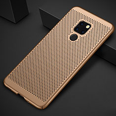 Custodia Plastica Rigida Cover Perforato per Huawei Mate 20 Oro