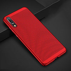 Custodia Plastica Rigida Cover Perforato per Huawei P20 Rosso