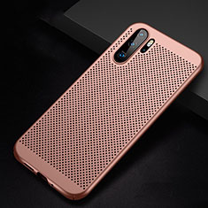 Custodia Plastica Rigida Cover Perforato per Huawei P30 Pro New Edition Oro Rosa