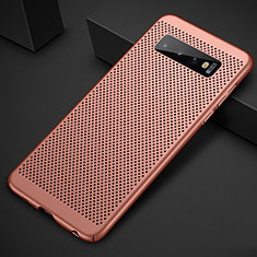 Custodia Plastica Rigida Cover Perforato per Samsung Galaxy S10 Oro Rosa