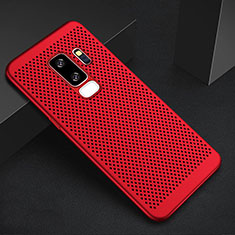 Custodia Plastica Rigida Cover Perforato per Samsung Galaxy S9 Plus Rosso