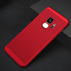 Custodia Plastica Rigida Cover Perforato per Samsung Galaxy S9 Rosso