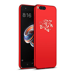 Custodia Plastica Rigida Fiori per Xiaomi Mi Note 3 Rosso