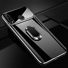 Custodia Plastica Rigida Laterale Cover Opaca 360 Gradi con Magnetico Anello Supporto per Huawei P30 Lite XL Nero