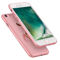 Custodia Plastica Rigida Opaca con Anello Supporto A01 per Apple iPhone 7 Rosa