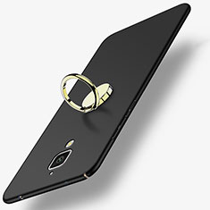 Custodia Plastica Rigida Opaca con Anello Supporto A02 per Xiaomi Mi 4 Nero