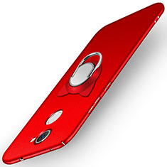 Custodia Plastica Rigida Opaca con Anello Supporto A05 per Huawei Enjoy 7 Plus Rosso