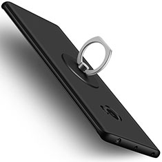 Custodia Plastica Rigida Opaca con Anello Supporto per Xiaomi Mi Note 2 Special Edition Nero