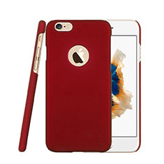 Custodia Plastica Rigida Opaca con Foro per Apple iPhone 6 Plus Rosso