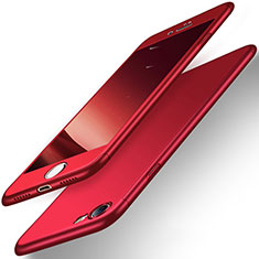 Custodia Plastica Rigida Opaca Fronte e Retro 360 Gradi per Apple iPhone 8 Rosso