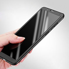 Custodia Plastica Rigida Opaca Fronte e Retro 360 Gradi per Huawei Honor 7X Nero