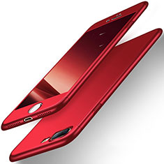 Custodia Plastica Rigida Opaca Fronte e Retro 360 Gradi Q01 per Apple iPhone 7 Plus Rosso