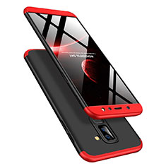Custodia Plastica Rigida Opaca Fronte e Retro 360 Gradi Q02 per Samsung Galaxy A9 Star Lite Rosso e Nero