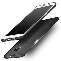 Custodia Plastica Rigida Sabbie Mobili per Samsung Galaxy S6 Edge+ Plus SM-G928F Nero