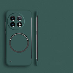 Custodia Plastica Rigida Senza Cornice Cover Opaca con Mag-Safe Magnetic per OnePlus 11R 5G Verde