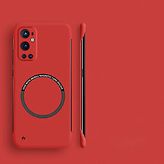 Custodia Plastica Rigida Senza Cornice Cover Opaca con Mag-Safe Magnetic per OnePlus 9 Pro 5G Rosso