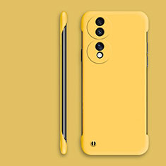 Custodia Plastica Rigida Senza Cornice Cover Opaca P01 per Huawei Honor X7b Giallo