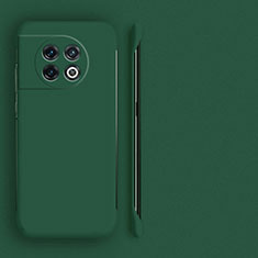 Custodia Plastica Rigida Senza Cornice Cover Opaca P01 per OnePlus 11 5G Verde Notte