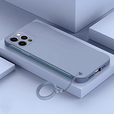 Custodia Plastica Rigida Senza Cornice Cover Opaca per Apple iPhone 14 Pro Grigio Lavanda
