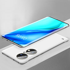 Custodia Plastica Rigida Senza Cornice Cover Opaca per Huawei P50 Bianco