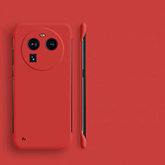 Custodia Plastica Rigida Senza Cornice Cover Opaca per Oppo Find X6 Pro 5G Rosso