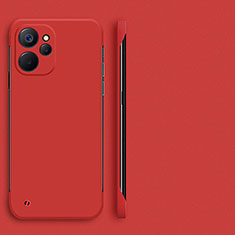 Custodia Plastica Rigida Senza Cornice Cover Opaca per Realme 10T 5G Rosso